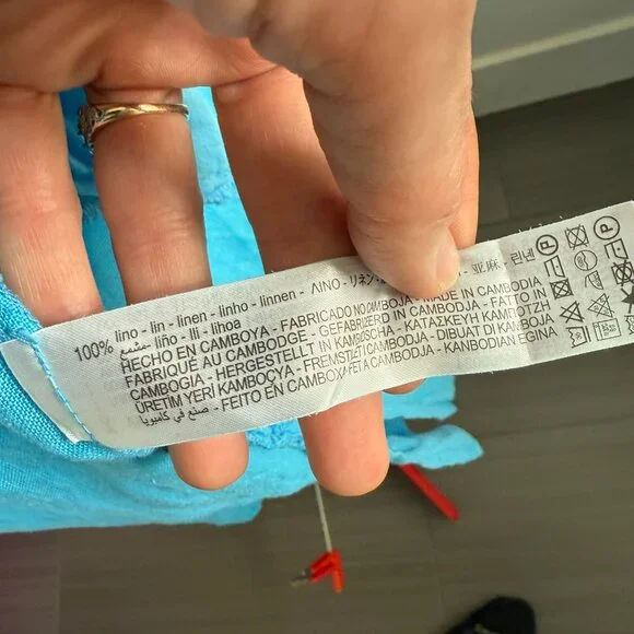 ZARA 100% Linen Button-Front Midi Dress – Size S - Picture 6 of 6